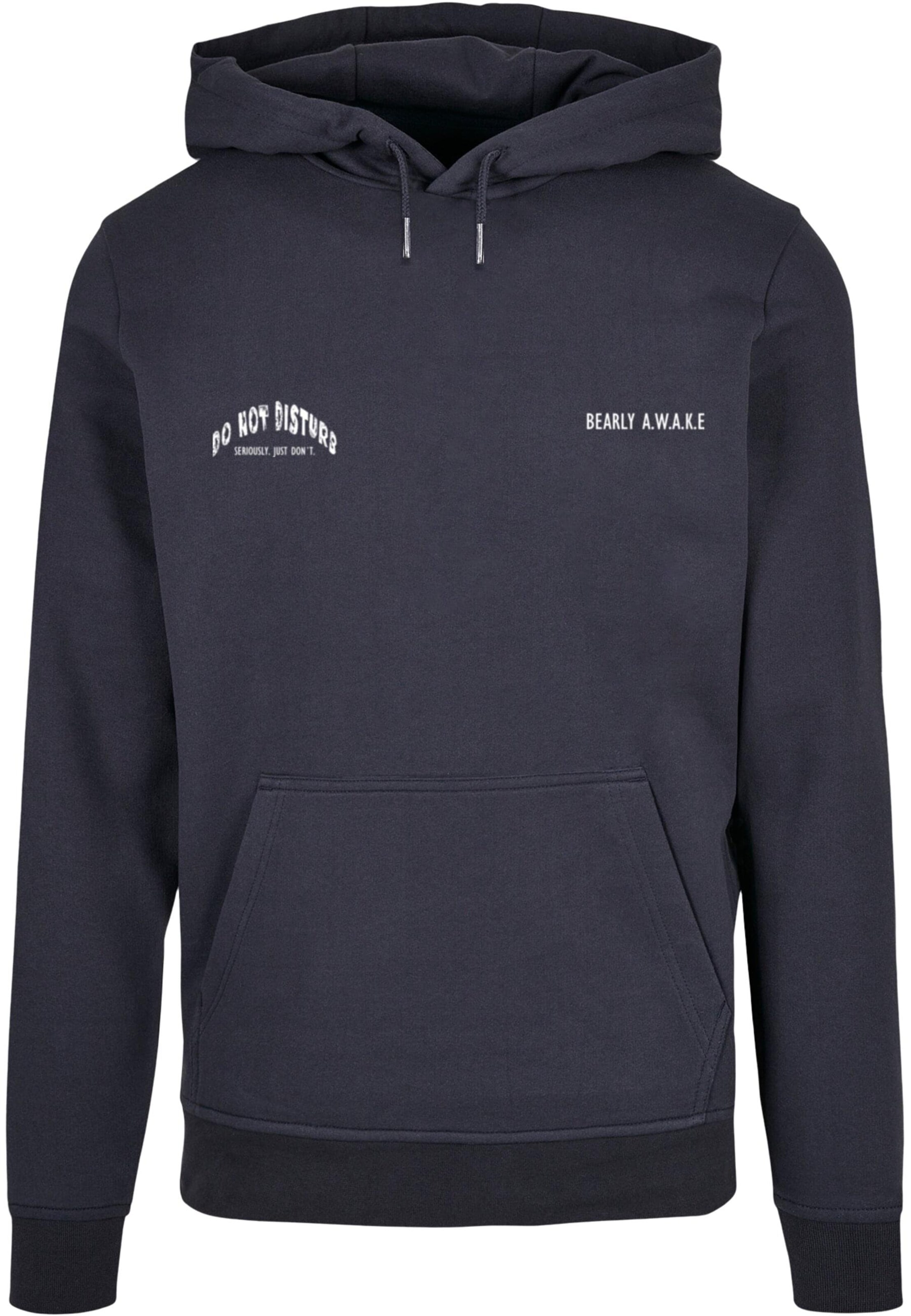 Merchcode Sweatshirt 'Barely Awake' in Blau: Vorderseite