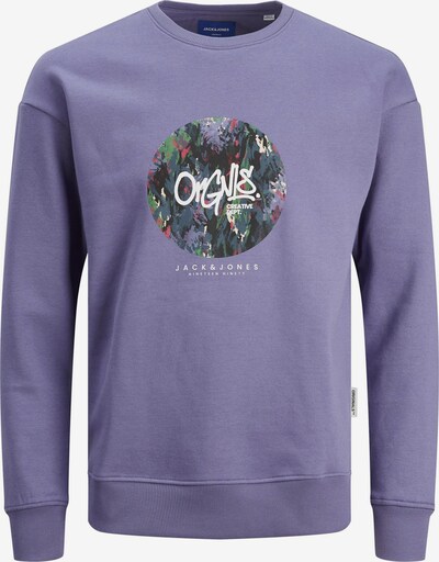 JACK & JONES Sweatshirt 'Silverlake' in de kleur Groen / Lavendel / Zwart / Wit, Productweergave