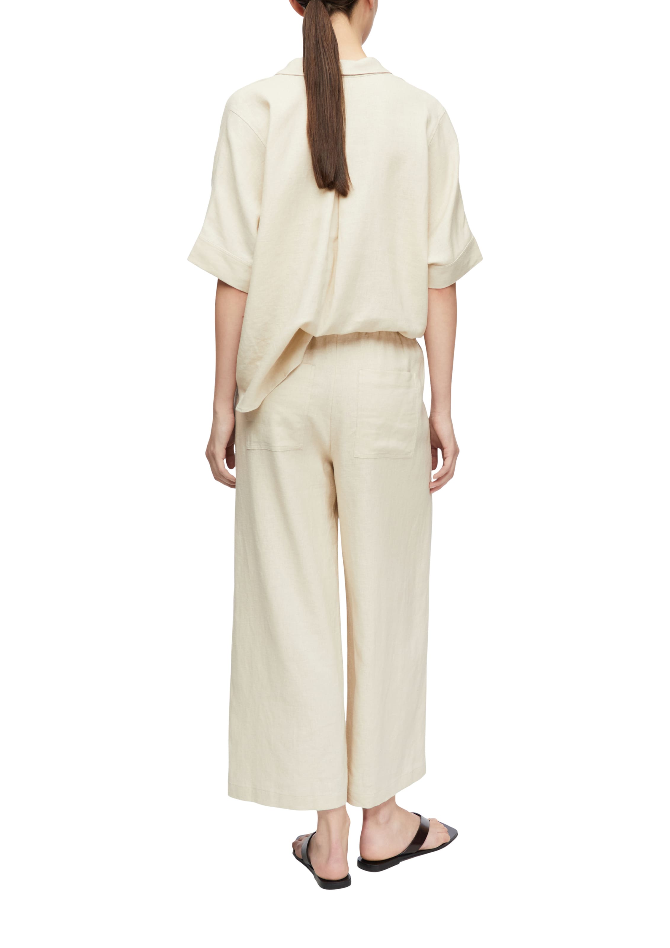 Wide Leg Pantalon COMMA en beige