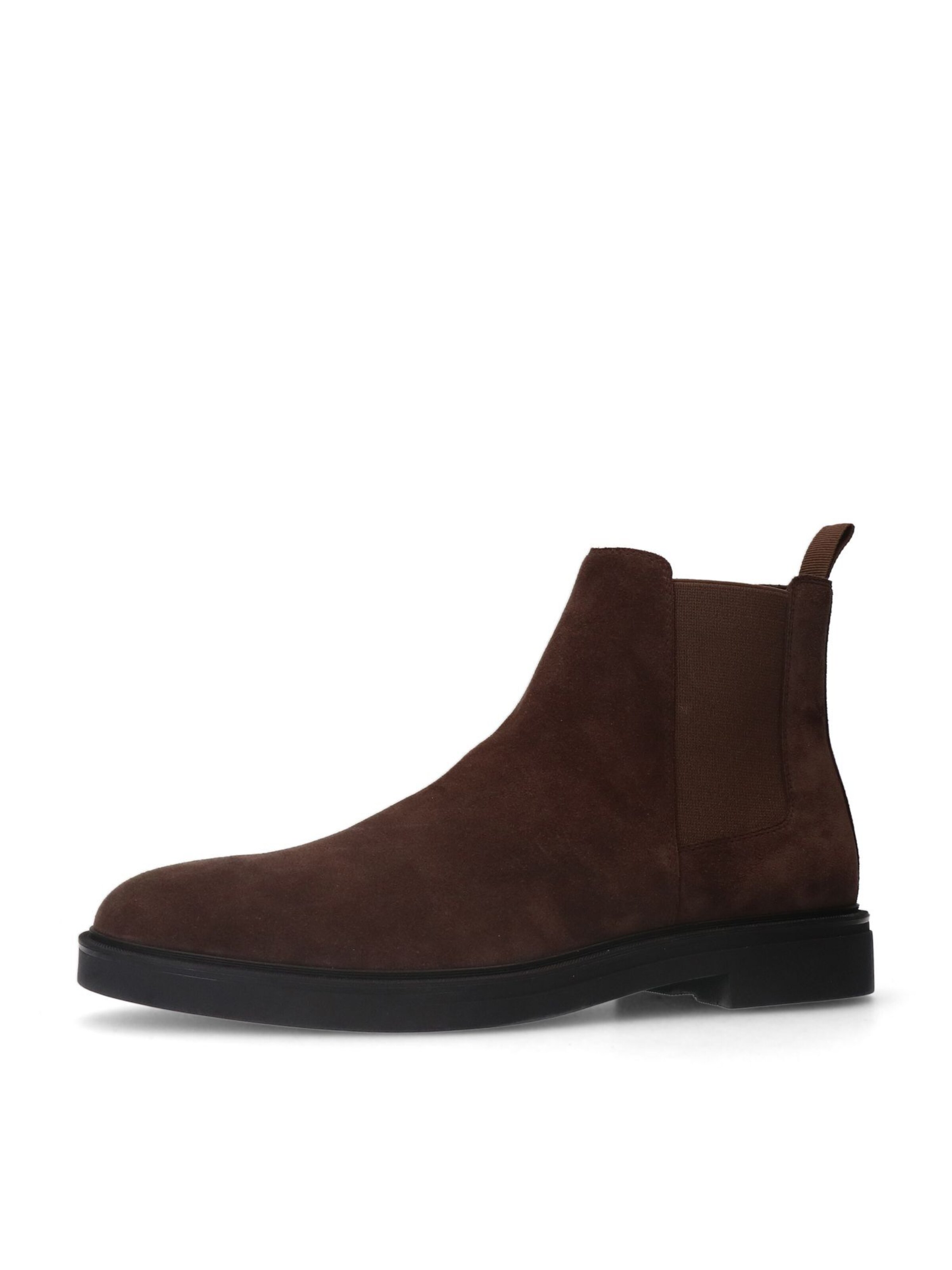 MANFIELD Chelsea boots in Bruin: voorkant
