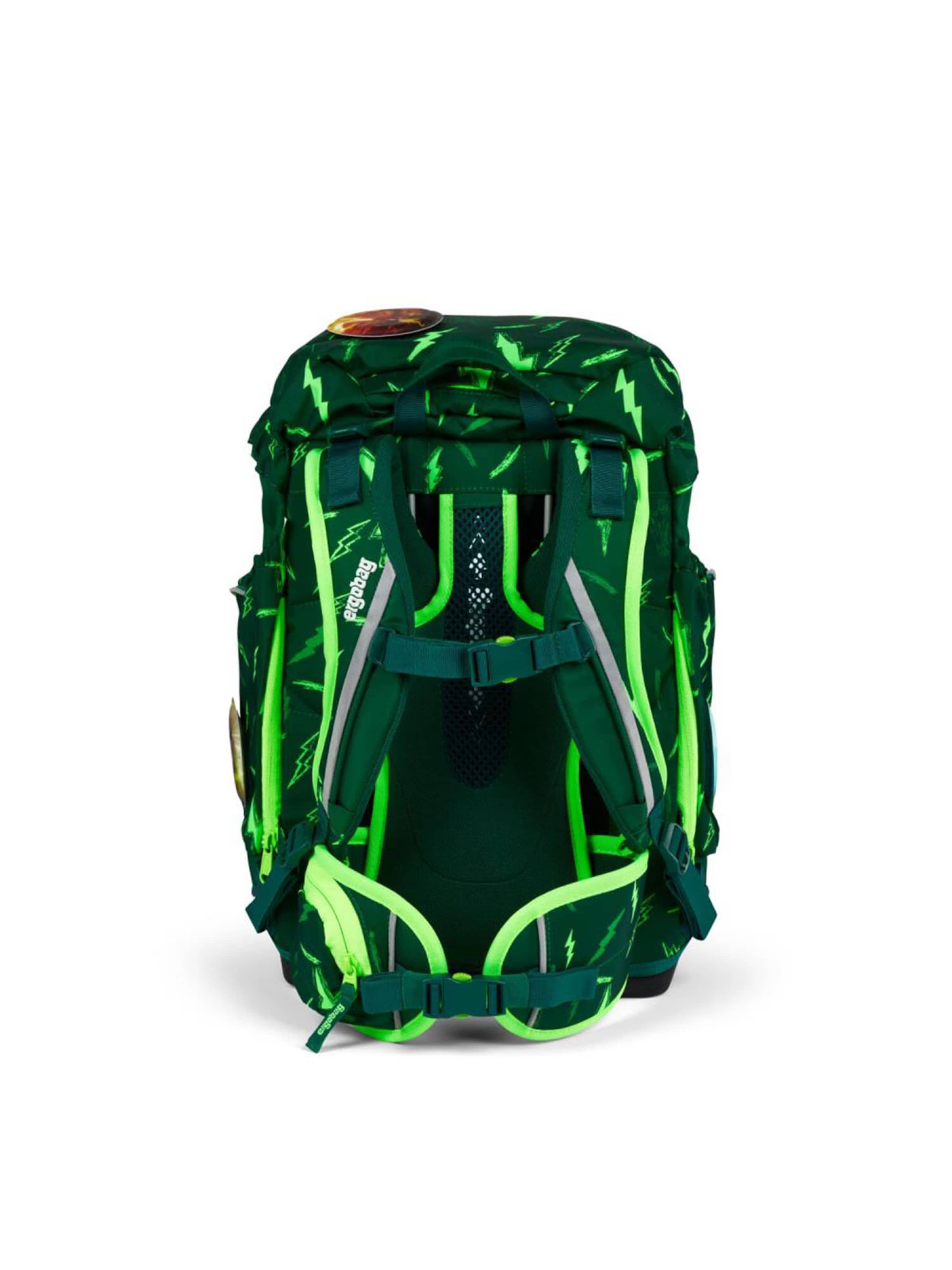 ergobag Backpack 'Maxi Schulrucksack Set 6tlg.' in Green