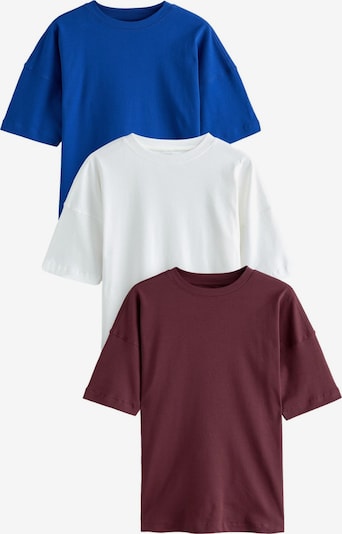 Next Oversizeshirt in blau / bordeaux / weiß, Produktansicht