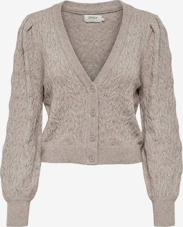 ONLY Knit Cardigan 'Fia Katia' in Brown: front