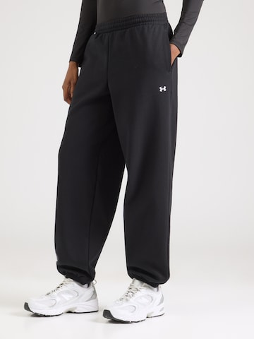 UNDER ARMOUR Tapered Sportnadrágok 'Icon Flc' - fekete: elől