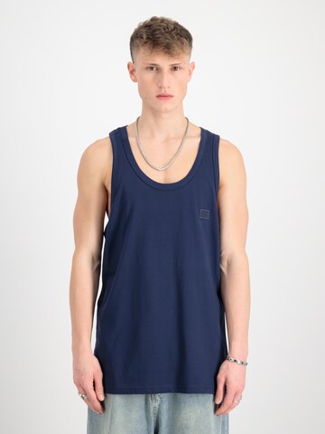 ALPHA INDUSTRIES Tričko – modrá: přední strana