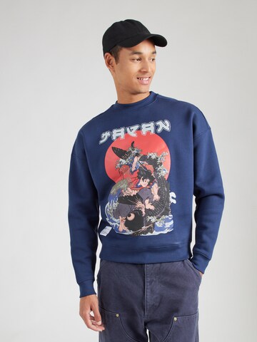 ALPHA INDUSTRIES Sweatshirt 'Japan Warrior' in Blau: Vorderseite