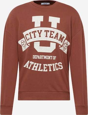 Sweat-shirt 'Rocco' ABOUT YOU en marron : devant