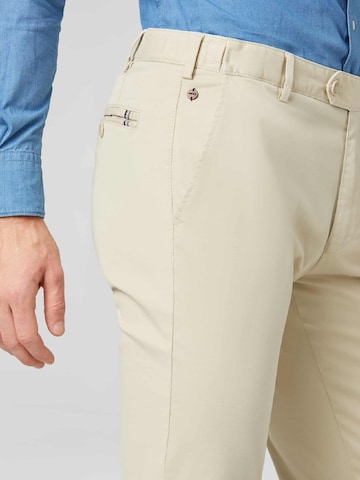 MEYER Slimfit Hose 'Oslo' in Beige