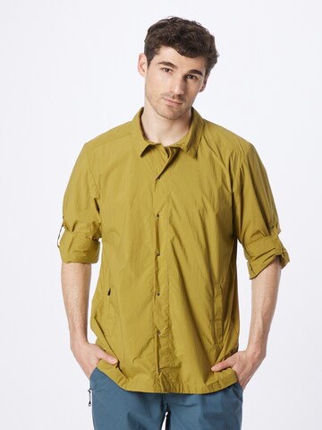 Bergans Regular fit Athletic button up shirt 'Oslo' in Green: front