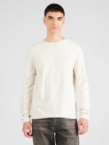 Pull-over QS en beige : devant