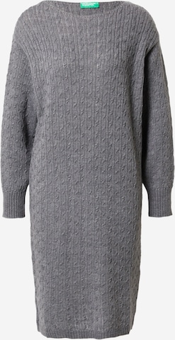 UNITED COLORS OF BENETTON Knitted dress in Grey: front