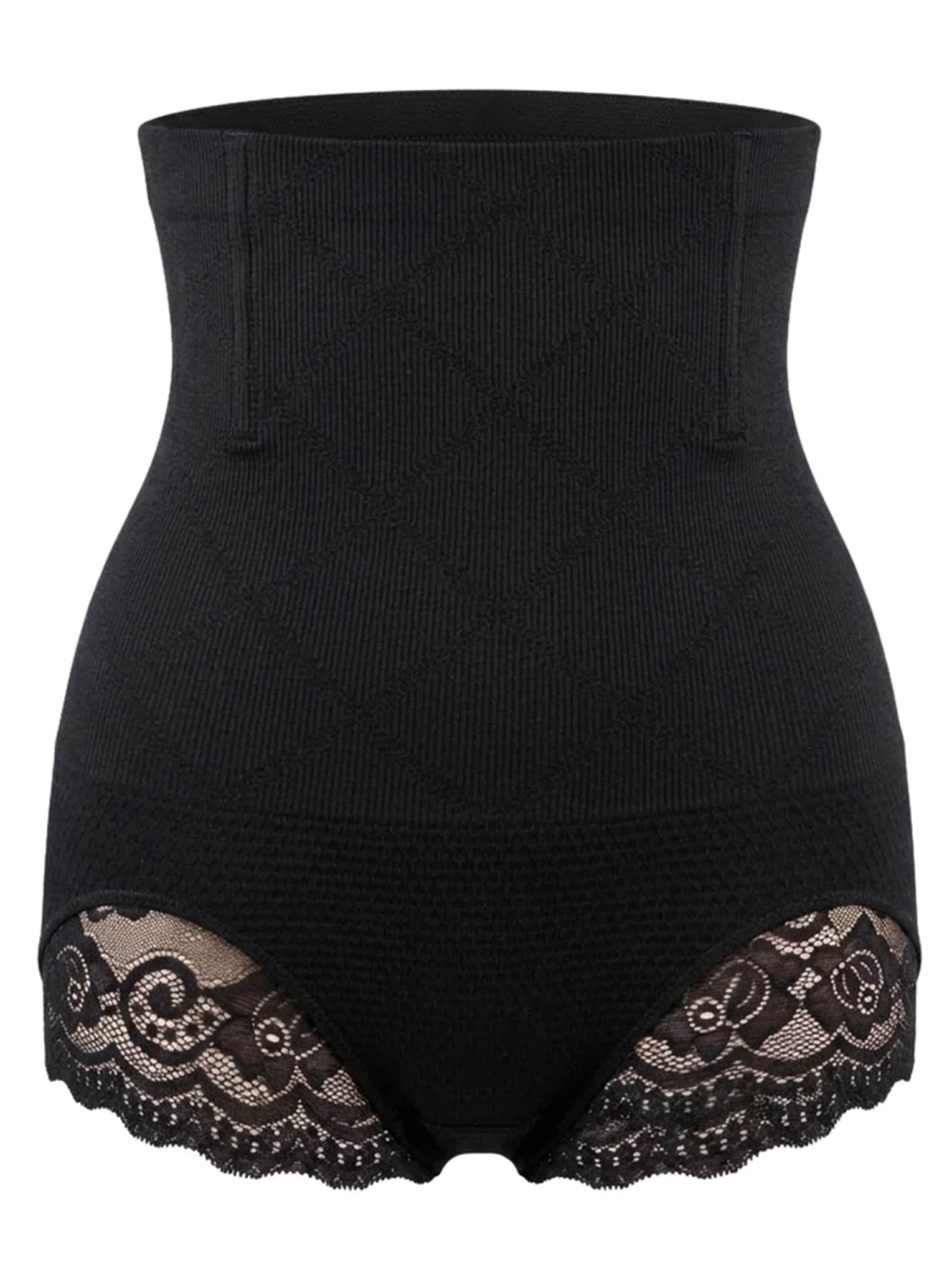 Shapetape Shapingbroek 'Corrigerende High Waist Slip met Kant' in Zwart