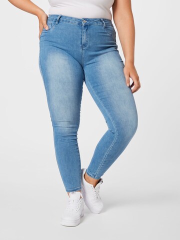 Missguided Plus Skinny Jeans 'ANARCHY' in Blauw: voorkant