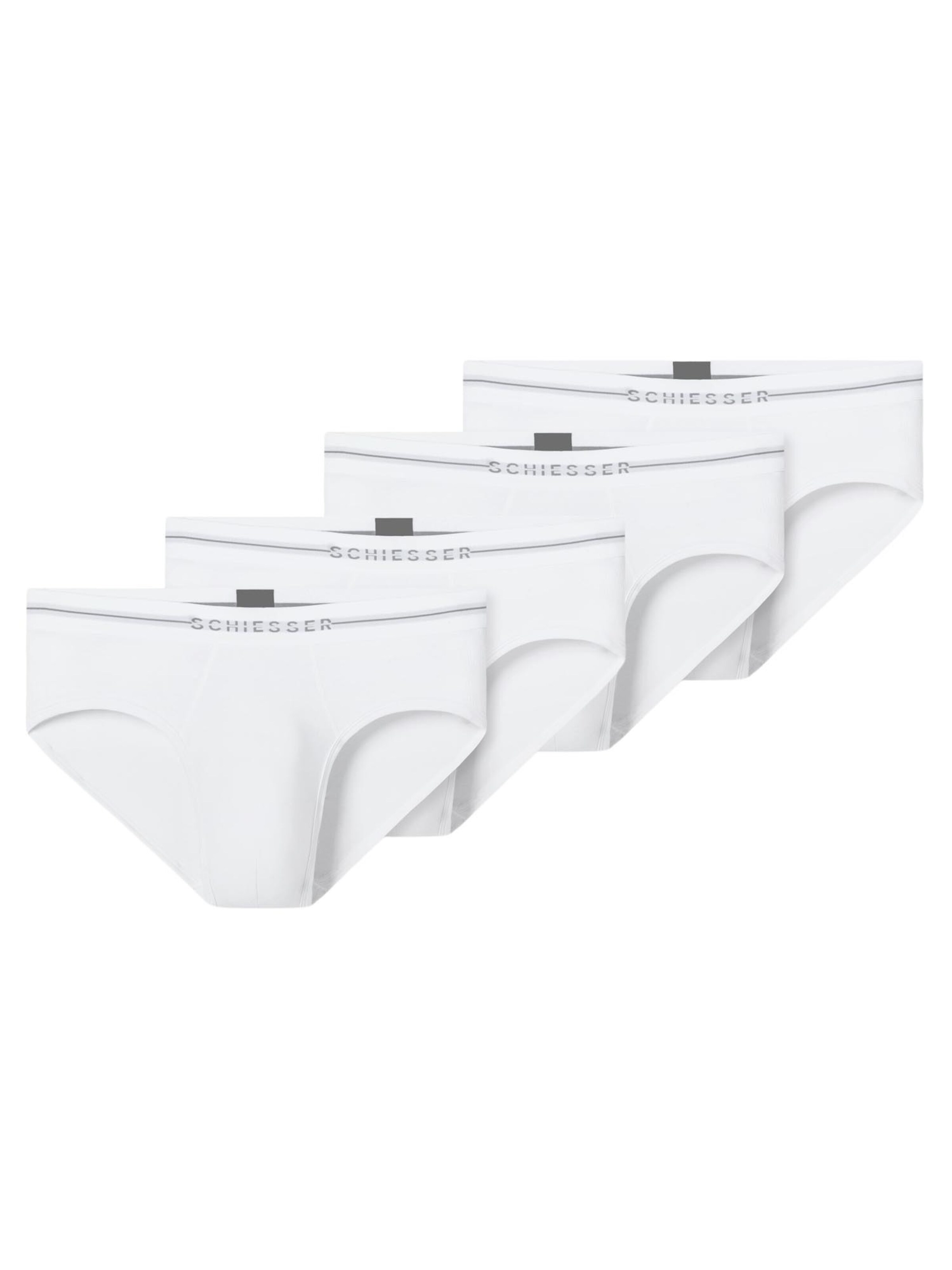 SCHIESSER Slip 'Cotton Flex' in White: front