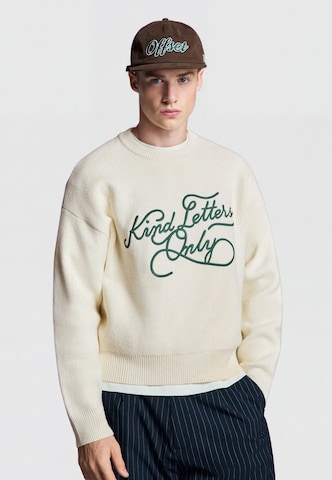 Bershka Sveter - Biela: predná strana