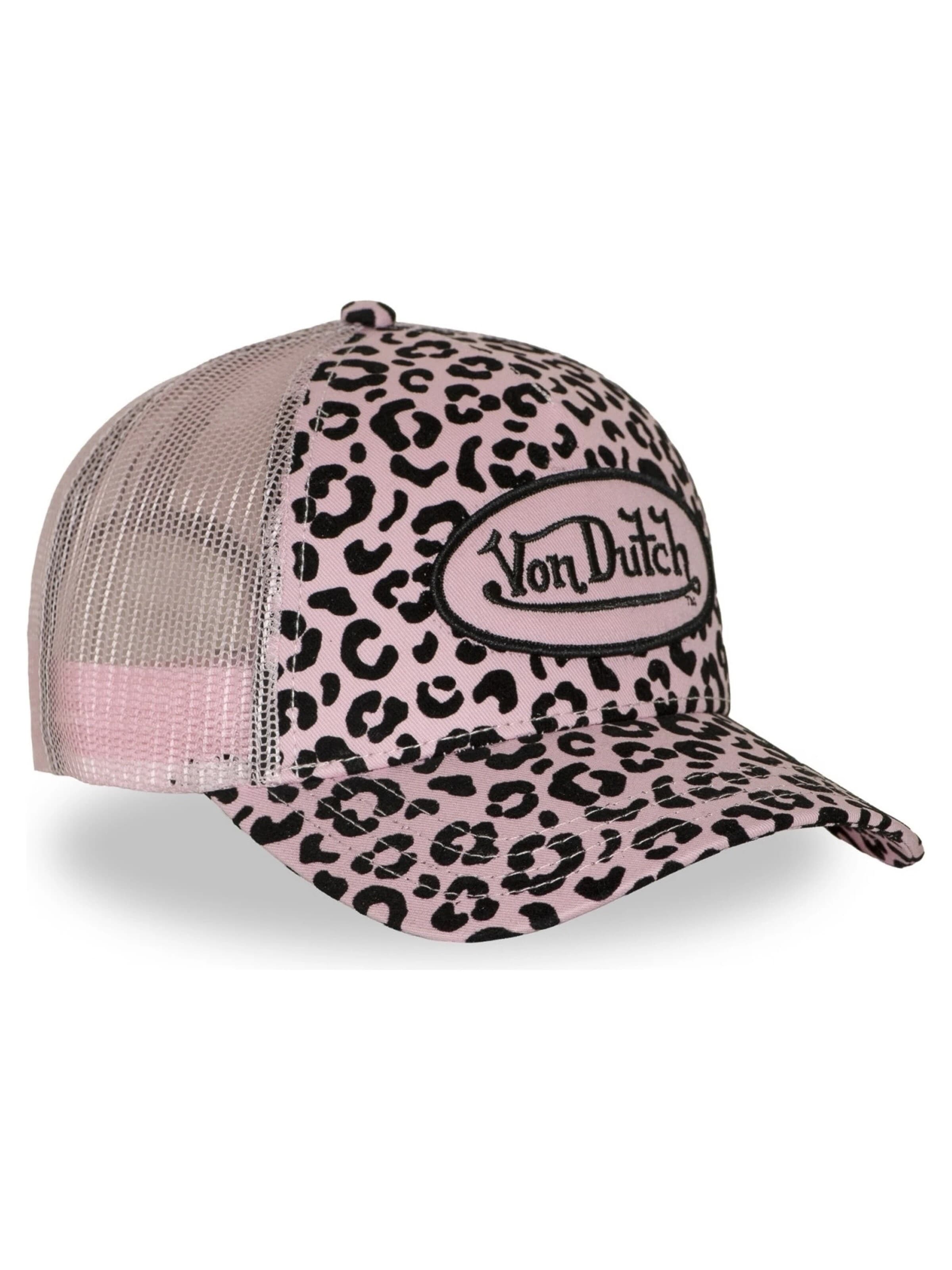 Von Dutch Kšiltovka 'Gorra von dutch rosa cheetah print trucker cap' – pink