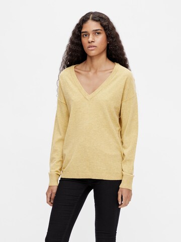 Pull-over 'Thess' OBJECT en jaune : devant