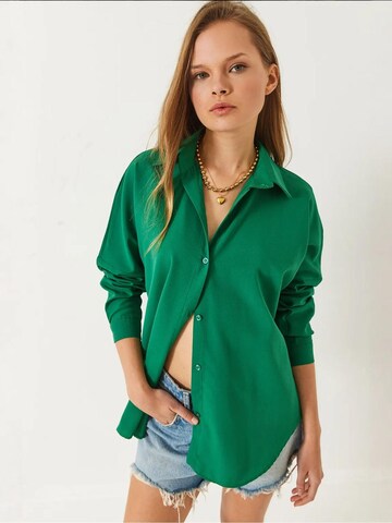 Bianco Lucci Bluse in Grün