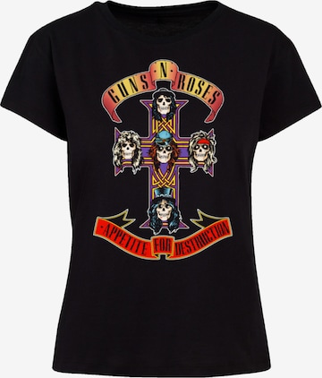 F4NT4STIC Shirt 'Guns 'n' Roses Appetite For Destruction' in Black: front