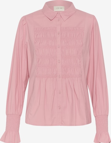 Cream Bluse 'Adeline' in Pink: Vorderseite
