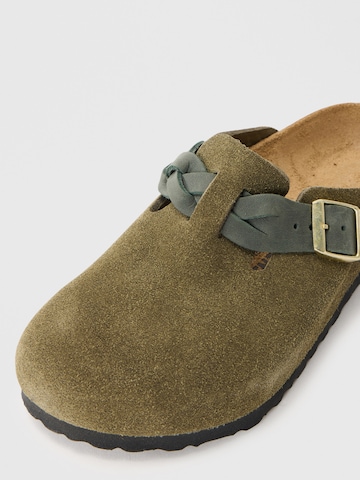 BIRKENSTOCK Plätu 'Boston LEOI/LEVE', värv roheline