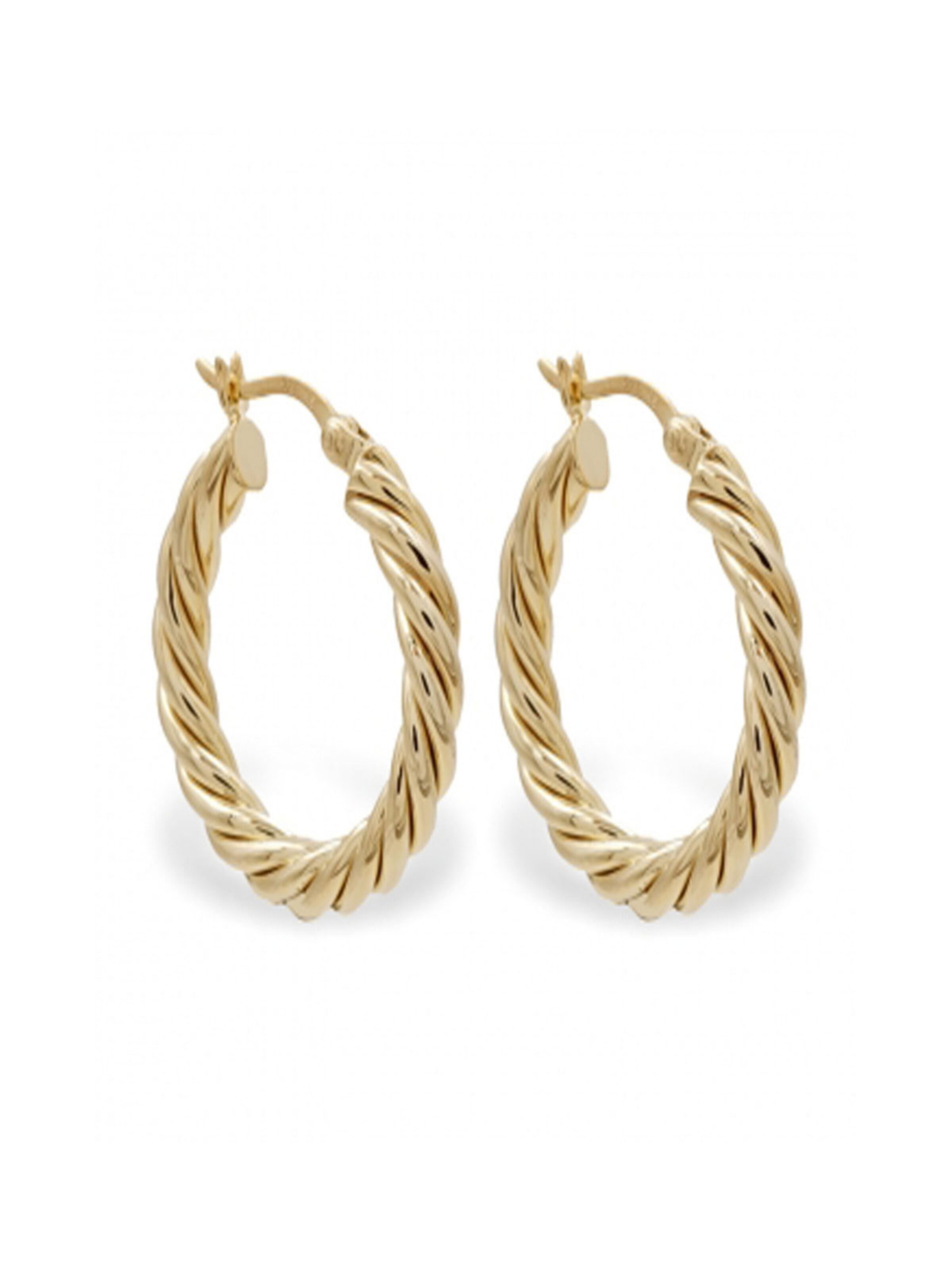 Fiocco Jewelry Earrings 'Twisted' in Yellow: front