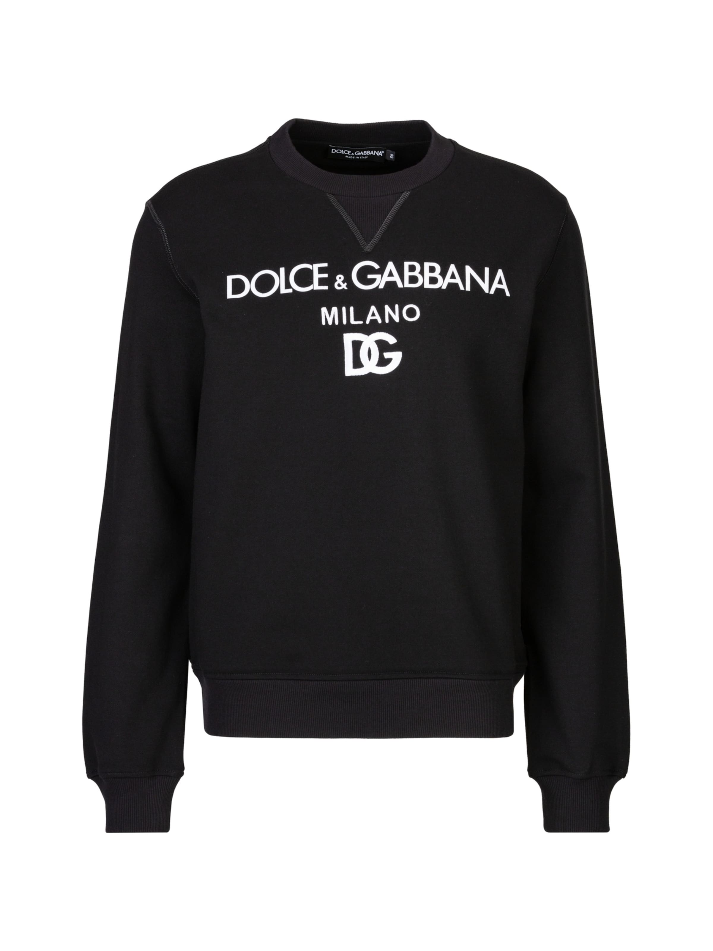 DOLCE & GABBANA Sweatshirt in Schwarz: Vorderseite