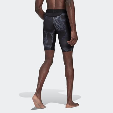 ADIDAS PERFORMANCE Sportunterhose 'Techfit Allover Print' in Schwarz