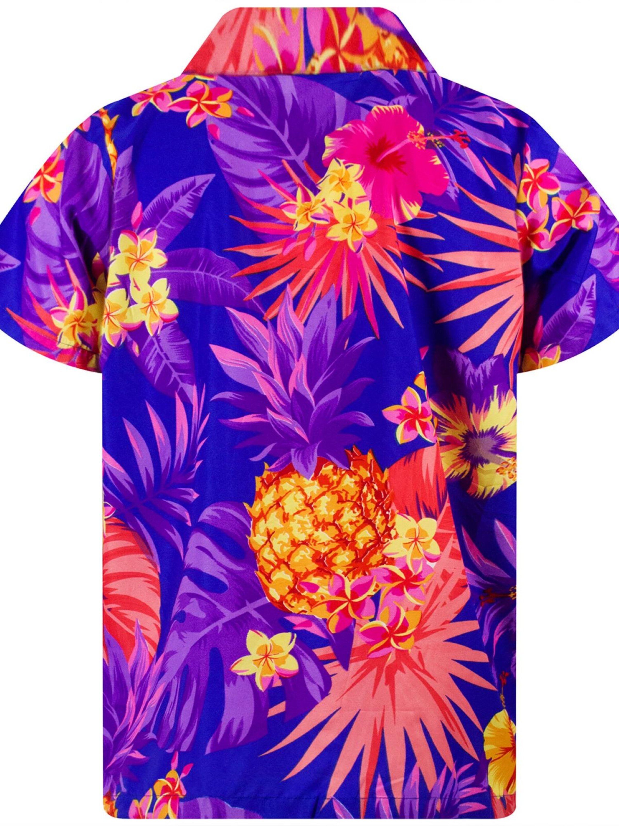 King Kameha Shirt 'Pineapple' in Blue