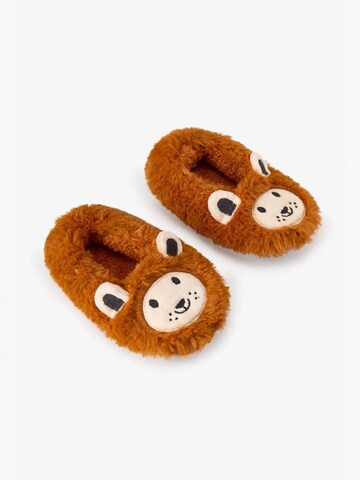 Penti Socken 'PENTI Jungen Lion Katzenmuster Strukturierte Hüttensocken'‌‌‌‌‌‌‌‌ in Braun