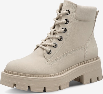 Stivaletto stringato di Tamaris in beige: frontale