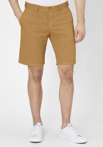 REDPOINT Regular Chino Pants in Brown: front