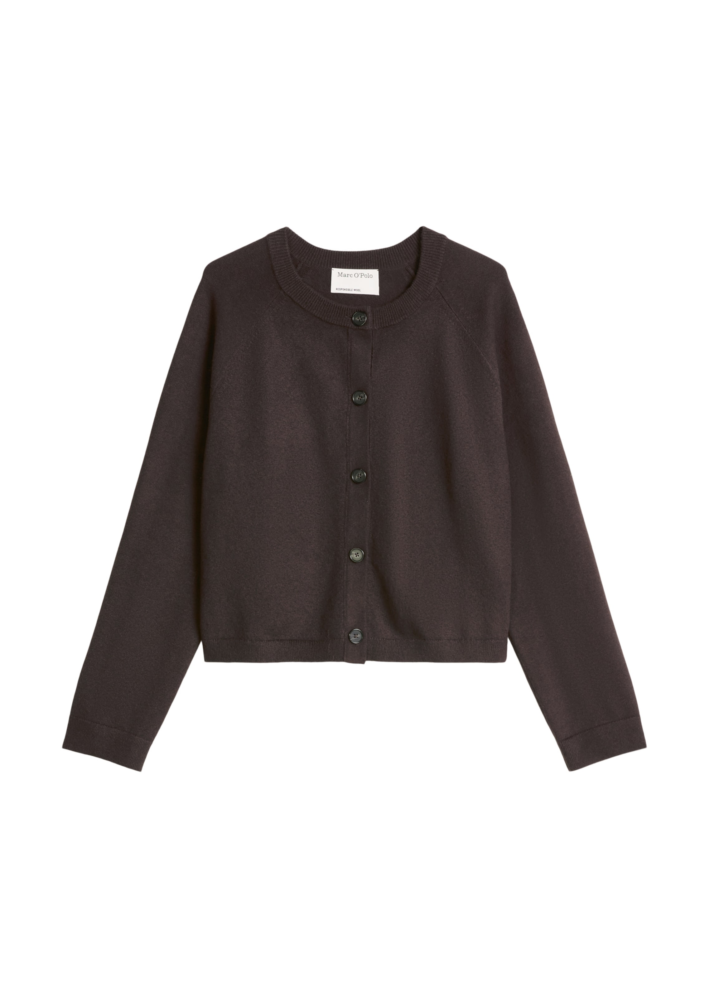 Marc O'Polo Gebreid vest in Bruin: voorkant