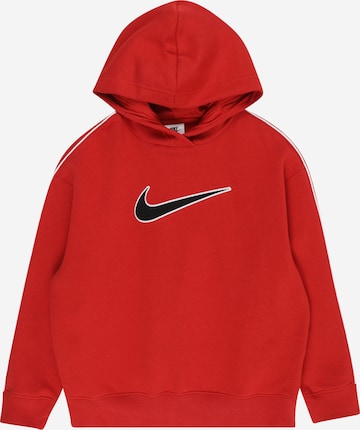 Bluză de molton de la Nike Sportswear pe roșu: față