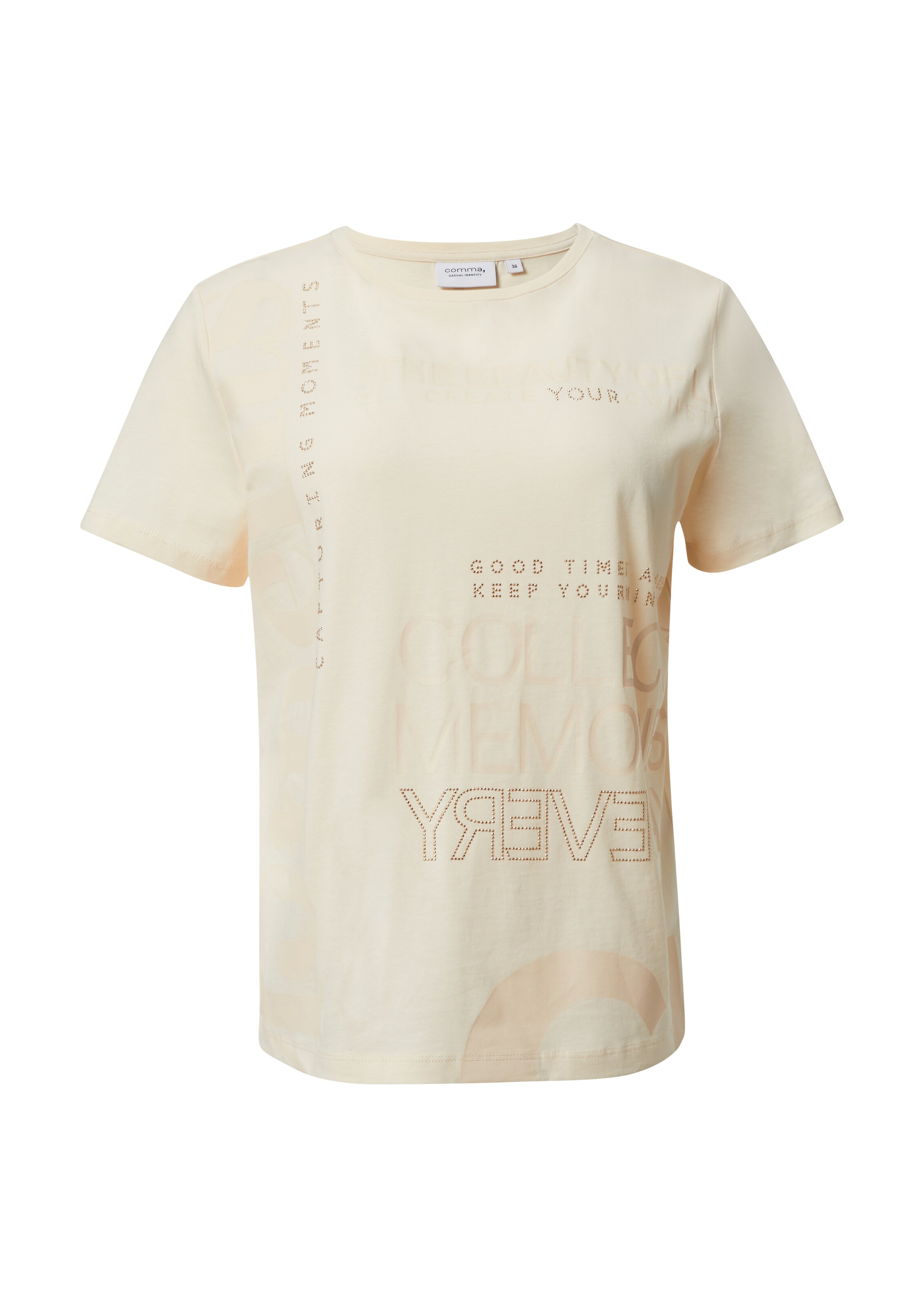 comma casual identity Shirt in Beige: Vorderseite