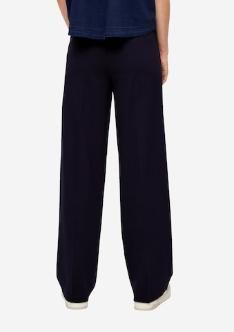 s.Oliver Wide leg Pleat-Front Pants in Blue