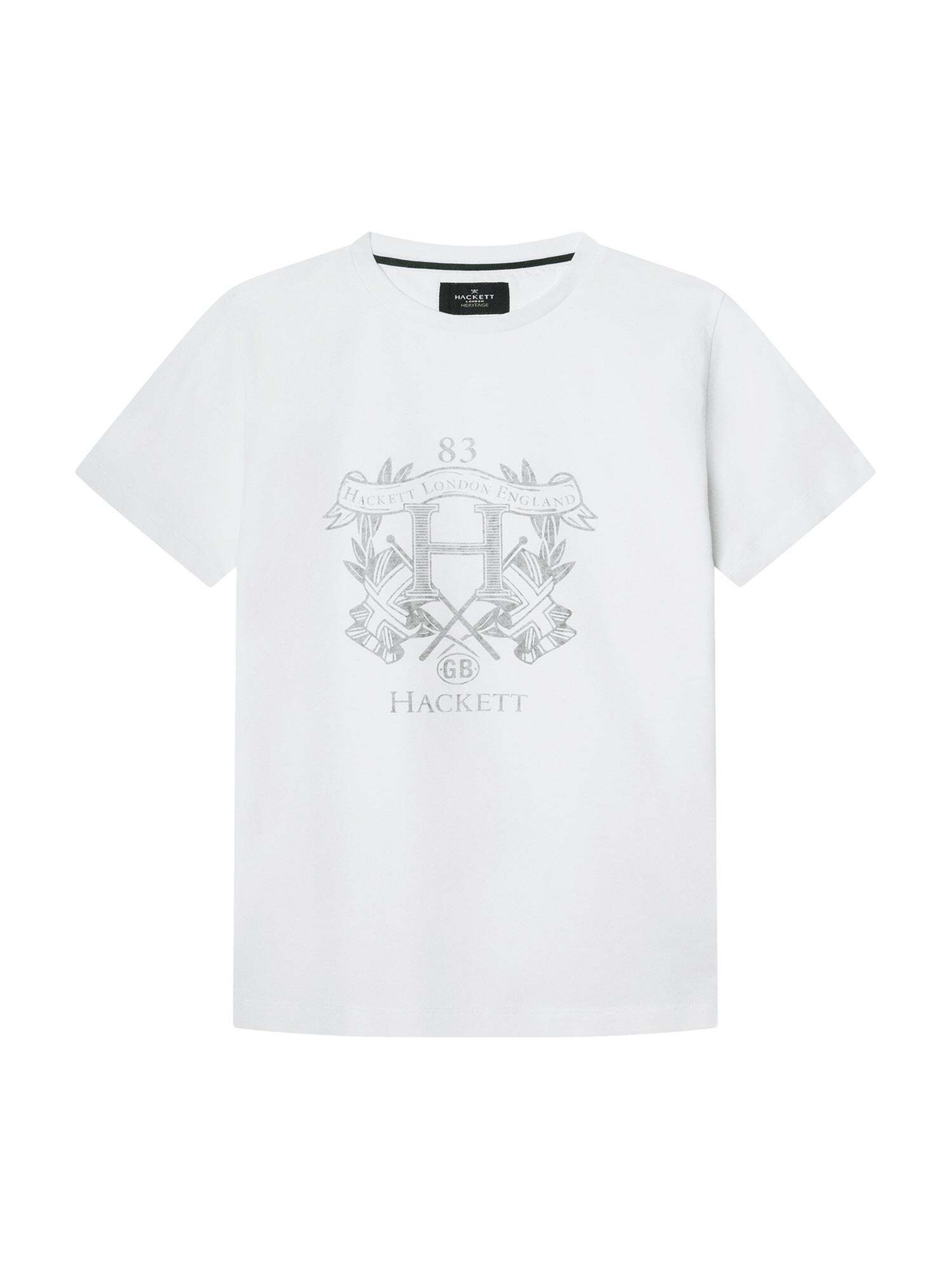 Hackett London Shirt 'Heritage Rally' in Wit: voorkant