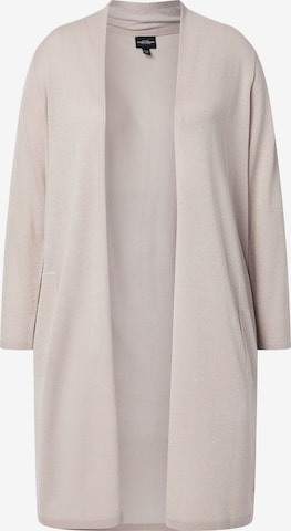 Ulla Popken Knit Cardigan in Beige: front