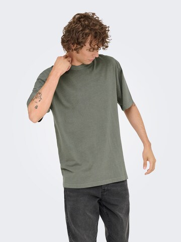 T-Shirt 'ONSDistress' Only & Sons en gris : devant