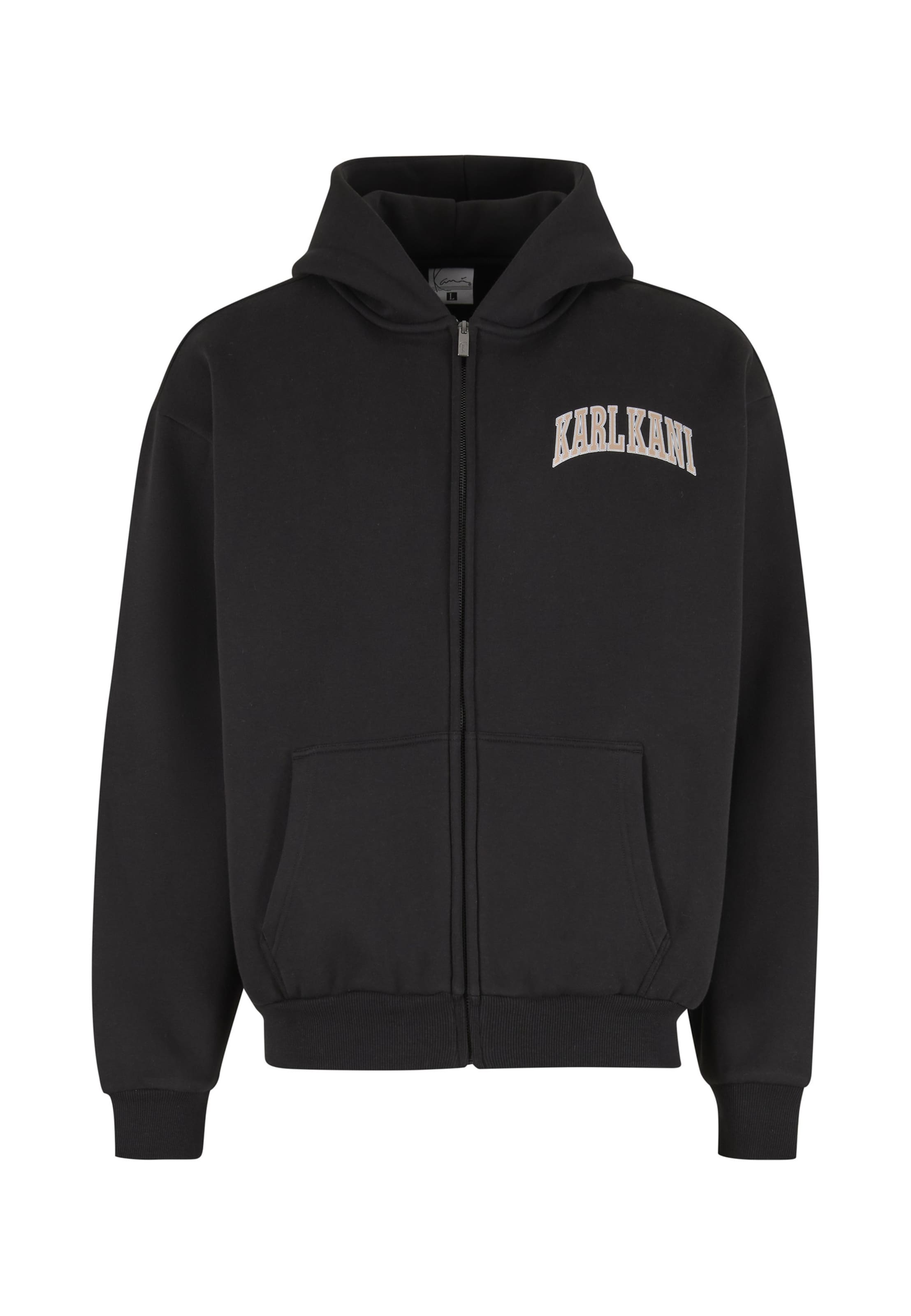 Karl Kani - Casaco em moletão 'College' em preto: frente