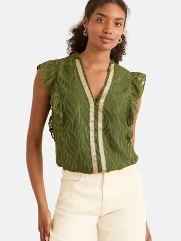 love & roses Bluse in Grün: Vorderseite