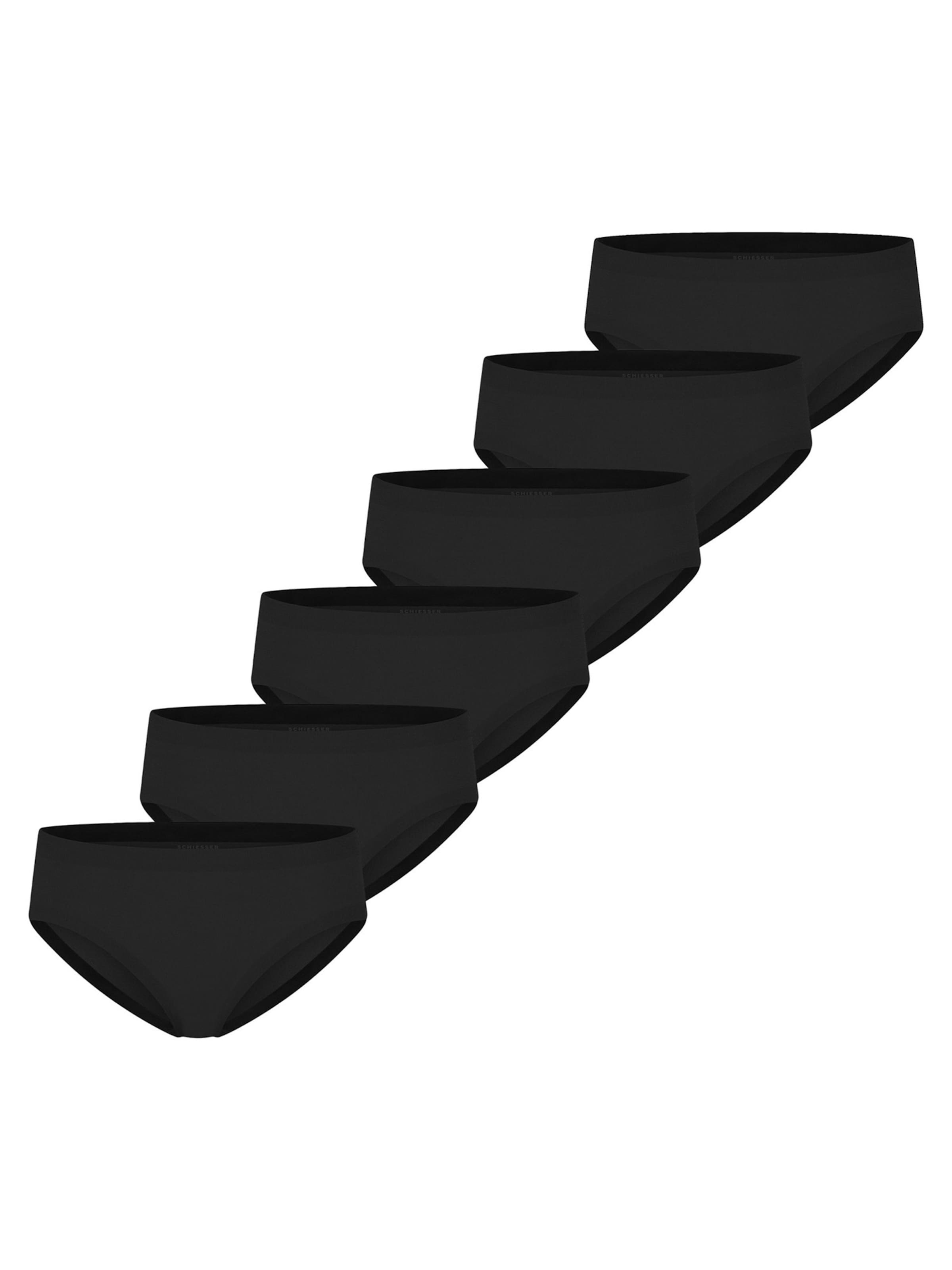 SCHIESSER Slip ' Invisible Cotton ' in Schwarz: Vorderseite