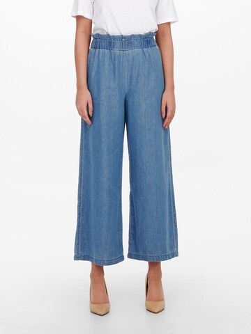 ONLY Wide leg Jeans i blå: framsida