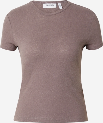 Tricou de la WEEKDAY pe gri: față