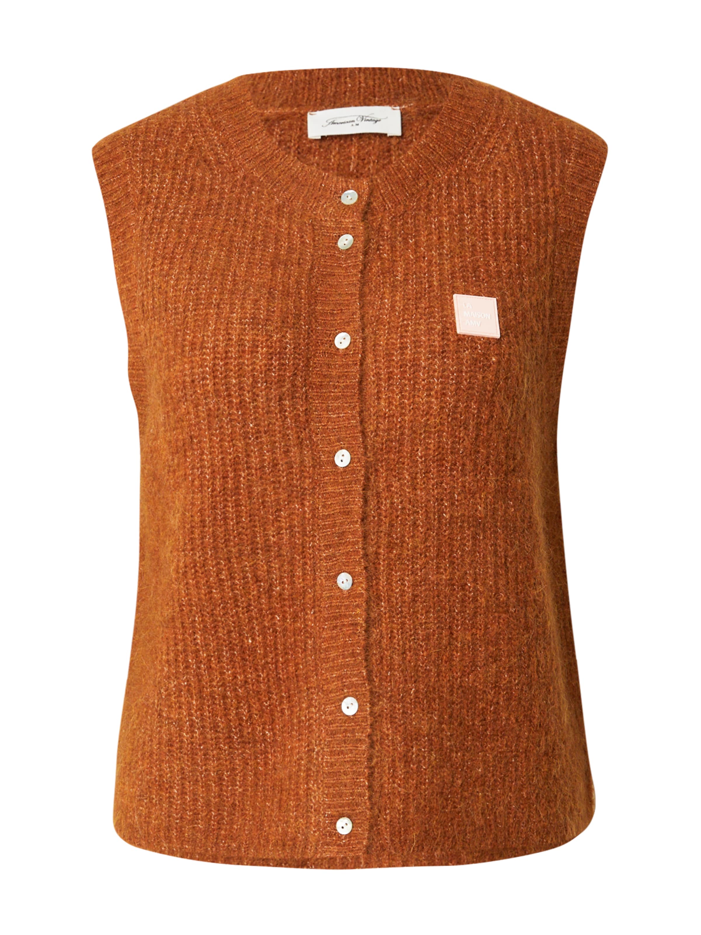 AMERICAN VINTAGE Вязаная кофта 'EAST19MCE24' в Коричневый: спереди