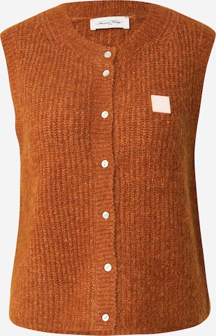 Cardigan 'EAST19MCE24' AMERICAN VINTAGE en marron : devant