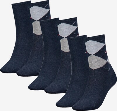 TOMMY HILFIGER Socken in navy / graumeliert / rot / weiß, Produktansicht