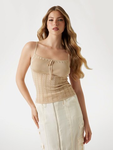 GUESS Sticktop in Beige: Vorderseite