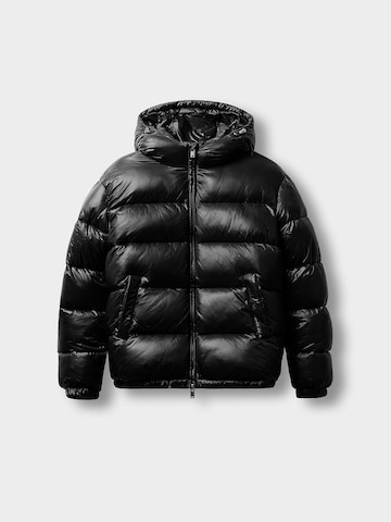 Burocs Winterjacke 'Glossy' in Schwarz: Vorderseite