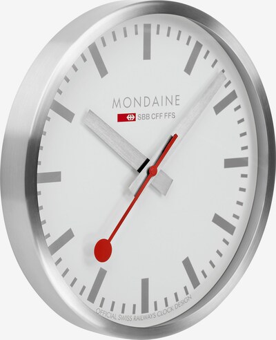 Mondaine Wanduhre in silber, Produktansicht